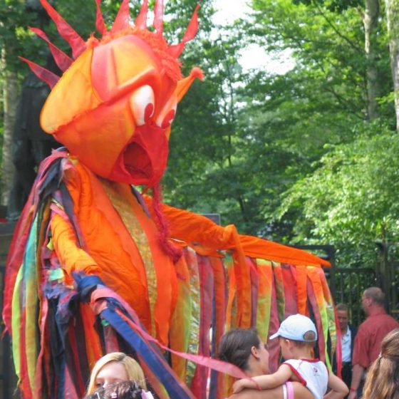 stelzentheater circolo-vier elemente Feuer-stelzenläufer-stelzen-Sommerfest