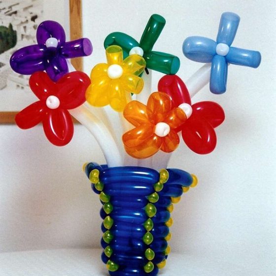 Ballonshow-Ballonfiguren-Blumenvase