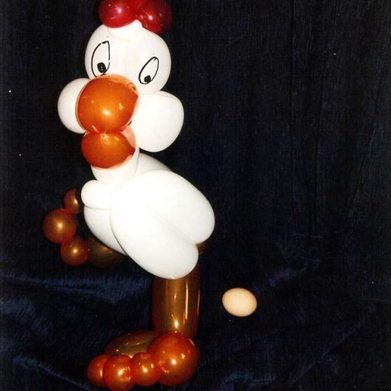 Ballonshow-Ballonfiguren-Huhn