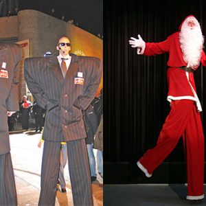 header-stelzentheater-weitere-stelzenfiguren-Gaukler-Entertainer-Security-Weihnachtsmann auf Stelzen-Sternengreifer