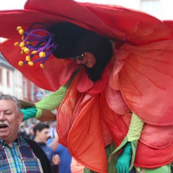 Stelzenlauf als Blume - Kleinkunst Micha